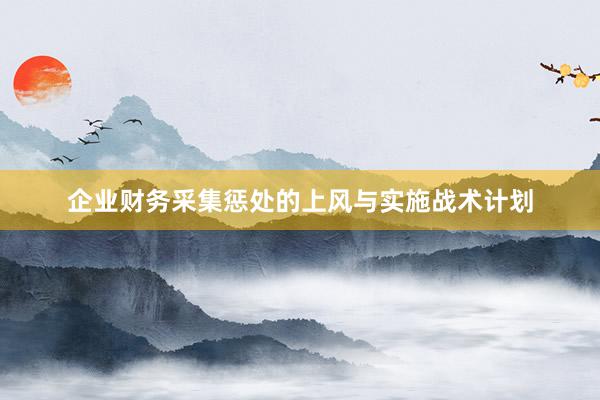 企业财务采集惩处的上风与实施战术计划